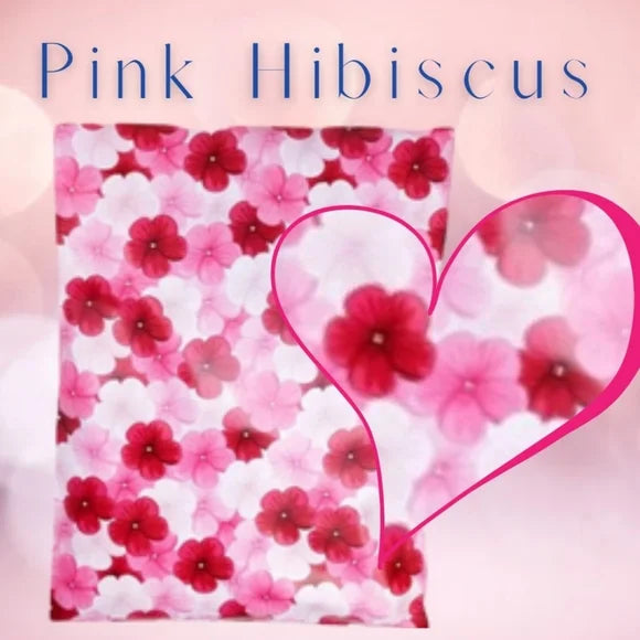 Sobres publicitarios de polietileno de hibisco rosa 10x13