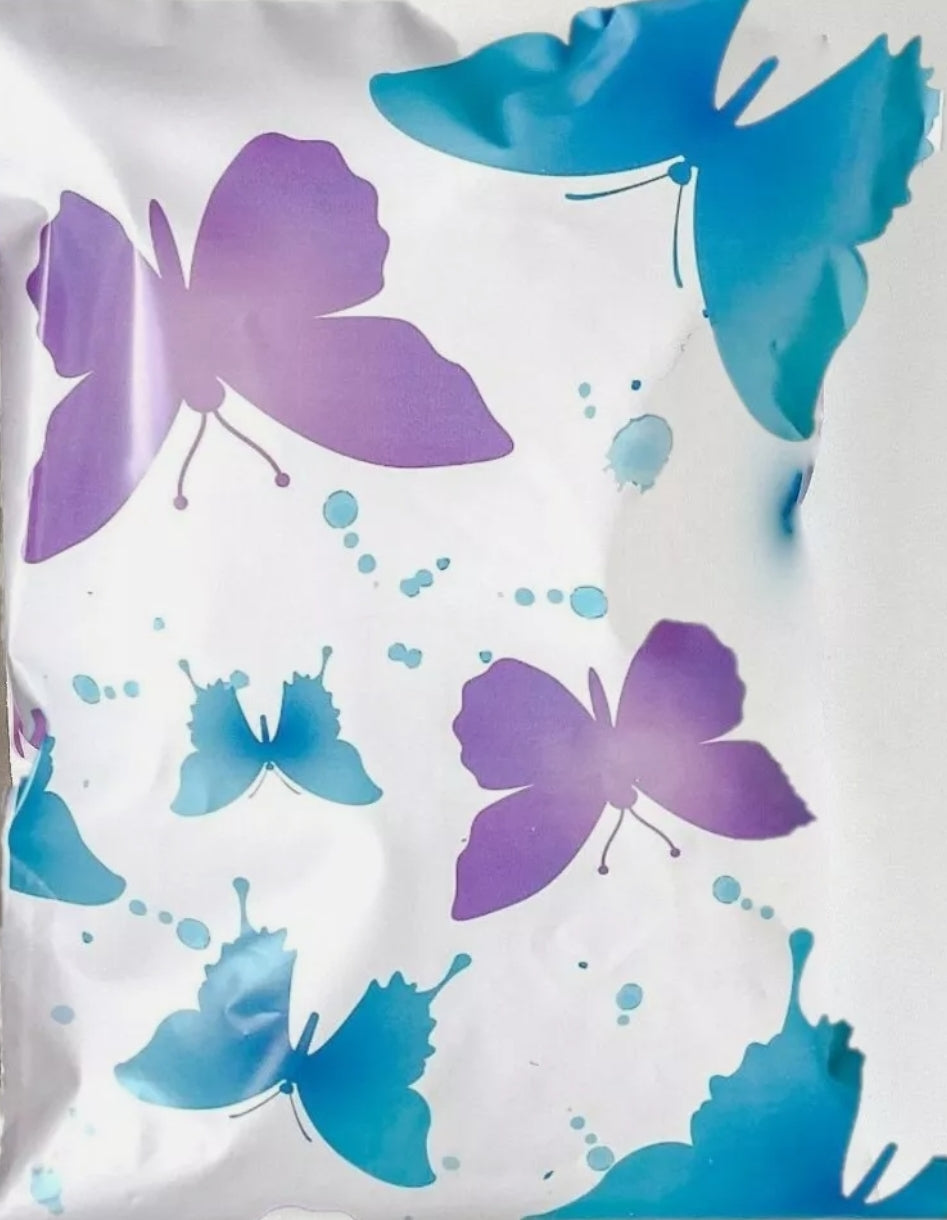 Blue & Purple Butterfly 10x13 Poly Mailers