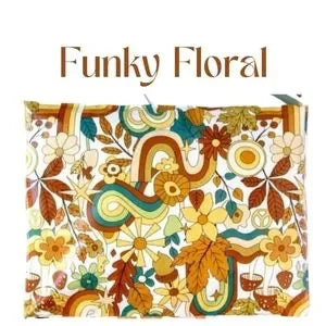 Sobres publicitarios de polietileno florales funky 10x13
