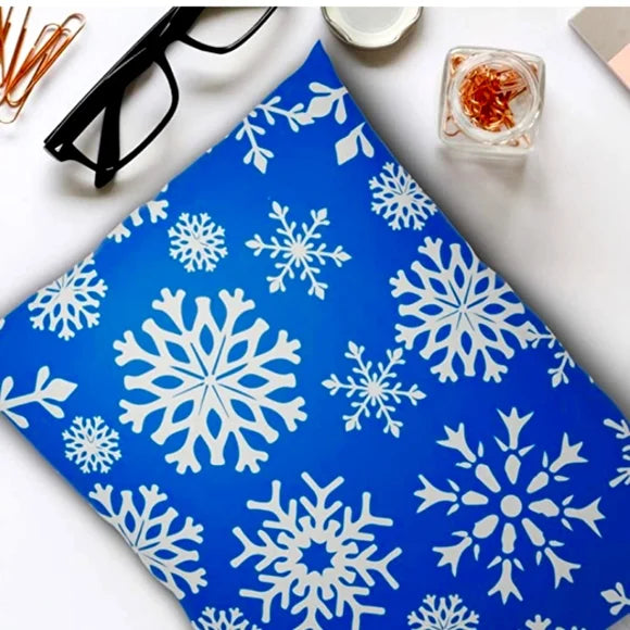 Blue Snowflake Poly Mailers 10x13