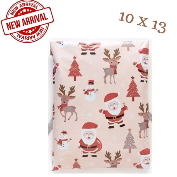 Christmas Poly Mailers 10x13