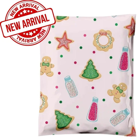 Christmas Cookie Poly Mailers 10x13