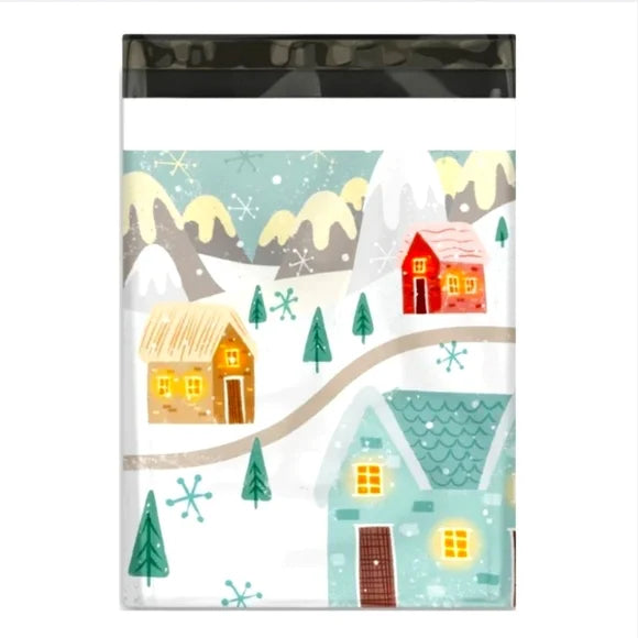 Christmas Village Poly Mailer 10x13