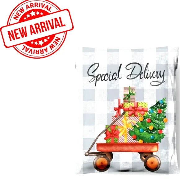 Christmas Wagon Poly Mailers 10x13