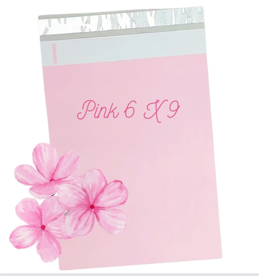 Light pink 6x9 poly mailers