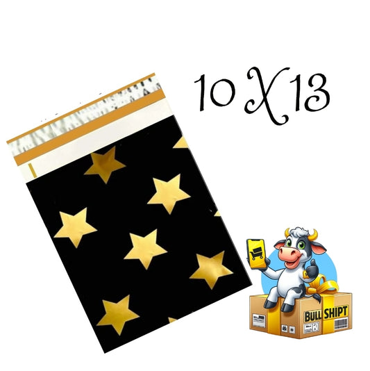 10x13 Gold Star Poly Mailers