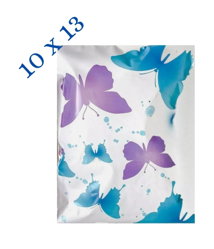 Blue & Purple Butterfly 10x13 Poly Mailers