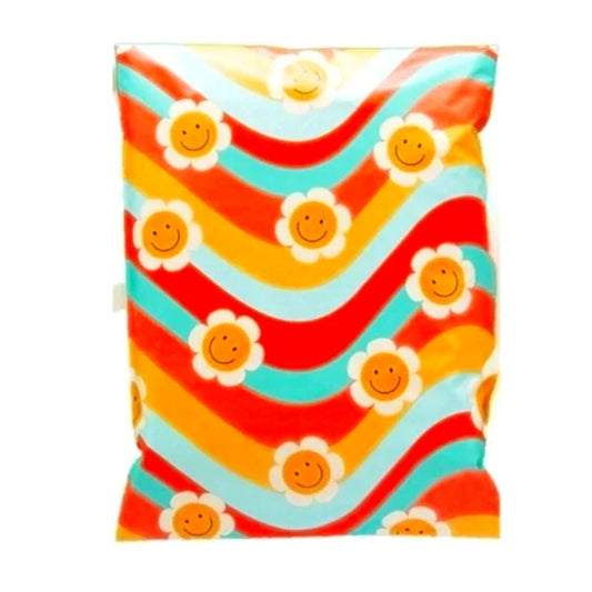 Smiley Flowers Poly Mailers 10x13