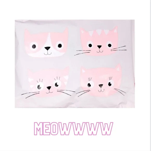 Cute Kitty Poly Mailers 10x13