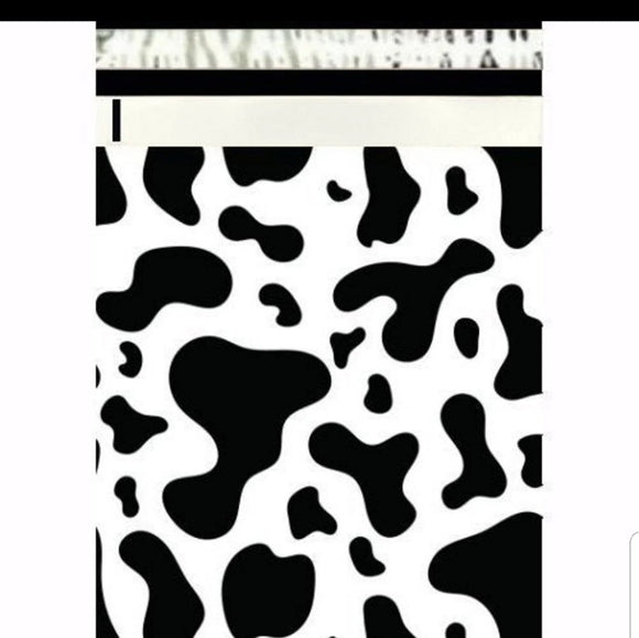 Cow Print Poly Mailers 10x13