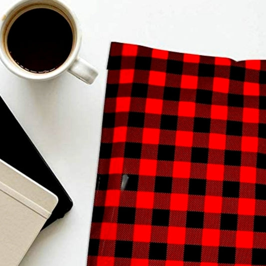 Black and Red Plaid Poly Mailers 10x13