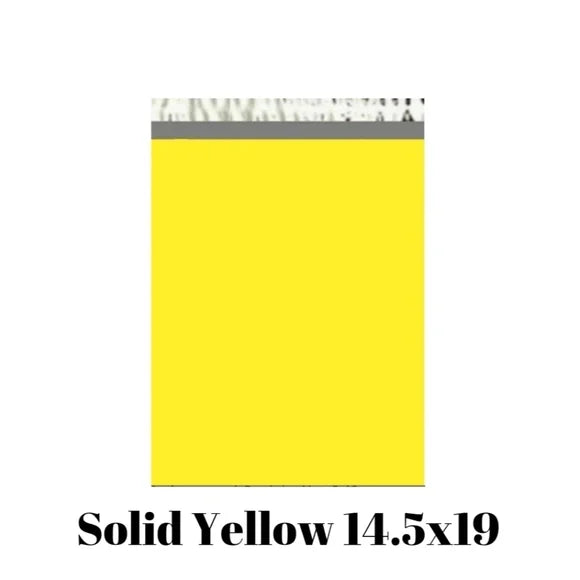 Solid Yellow Poly Mailer 14.5x19